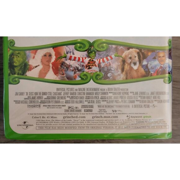 Dr Seuss Set of 2 Christmas VHS How The Grinch Stole Christmas Anim. Live Action - Picture 4 of 12